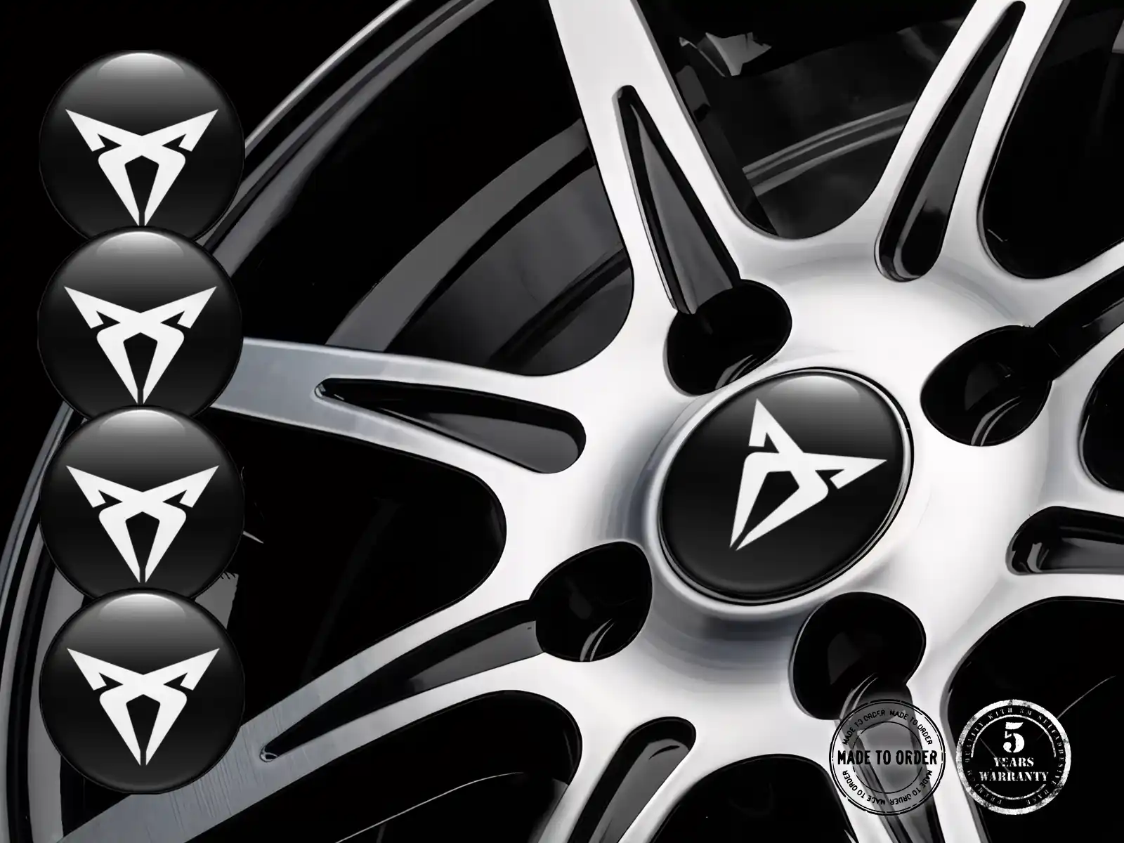 Seat Cupra Gewölbtes Label Ausgabe Hochwertige Felgendekoration